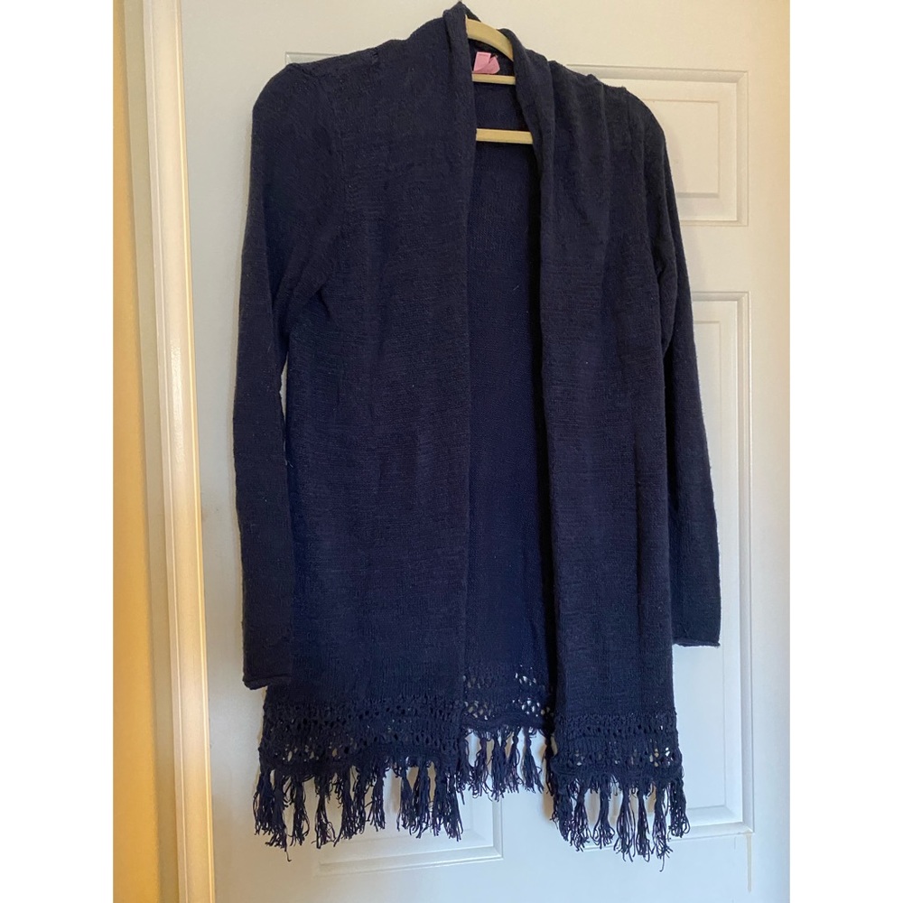 GUC Lilly Pulitzer Navy Tatum Cardigan sz M